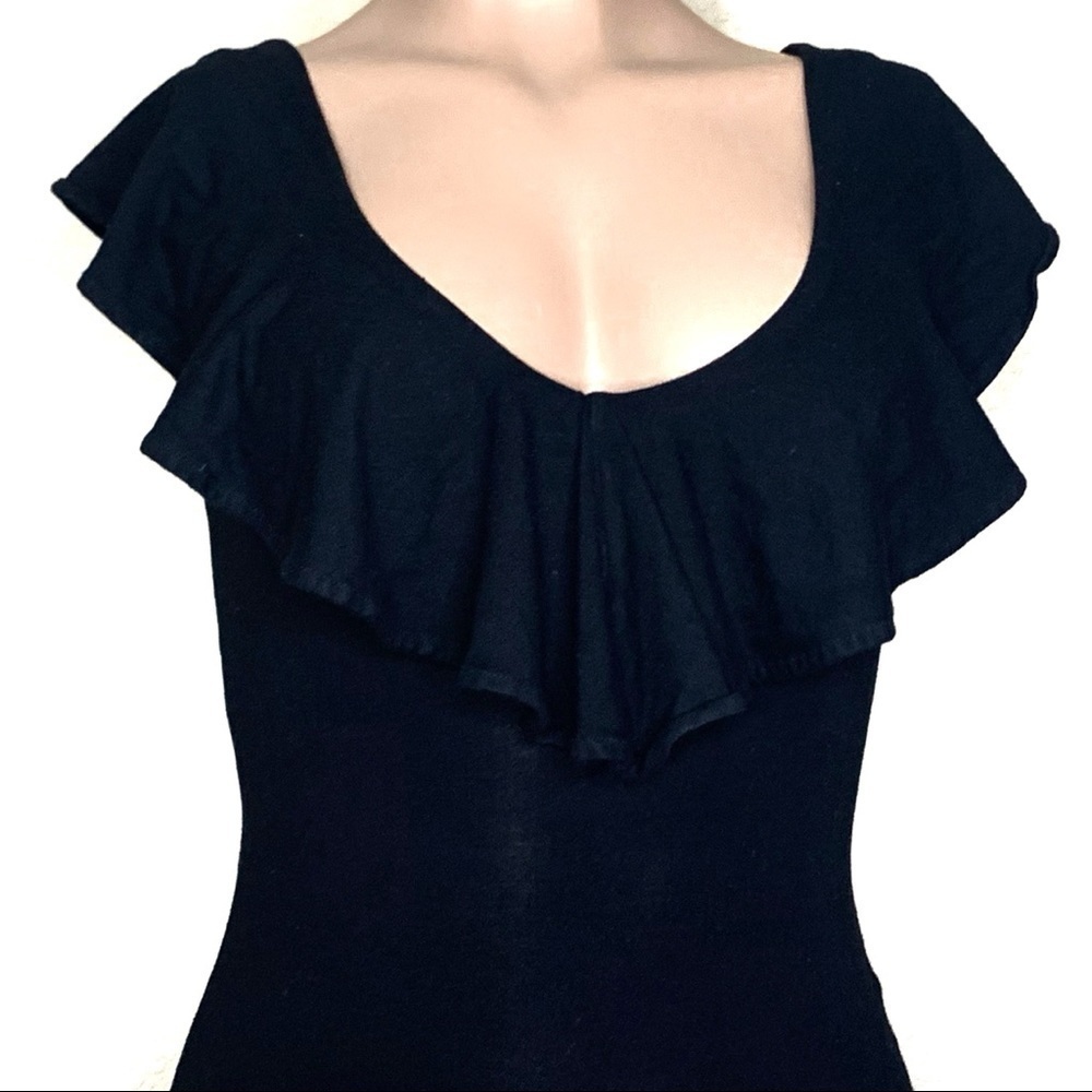 Anthropologie Little Black Bodysuit - Picture 7 of 7